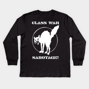 Class War Sabotage Cat Kids Long Sleeve T-Shirt